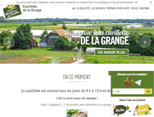 Tablet Screenshot of cueillettedelagrange.fr